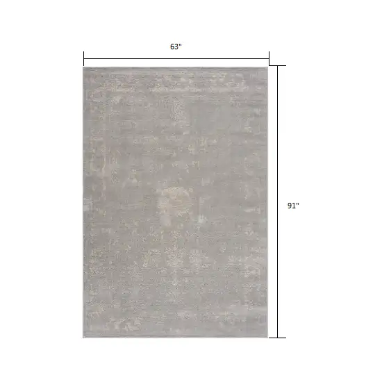 Modern Gray Distressed Area Rug Photo 2