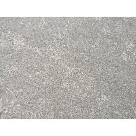 Modern Gray Distressed Runner Rug Photo 1