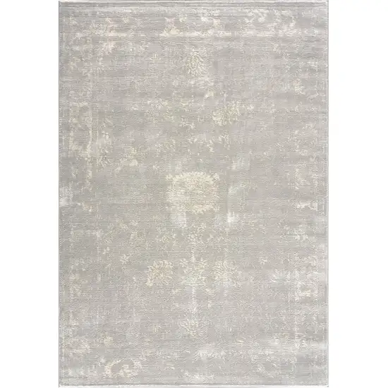 Modern Gray Distressed Scatter Rug Photo 5