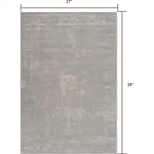 Photo of Modern Gray Distressed Scatter Rug