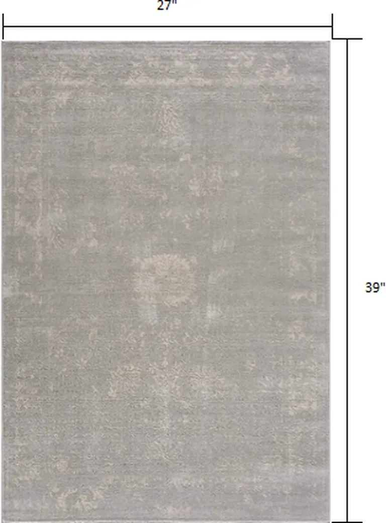 Modern Gray Distressed Scatter Rug Photo 1