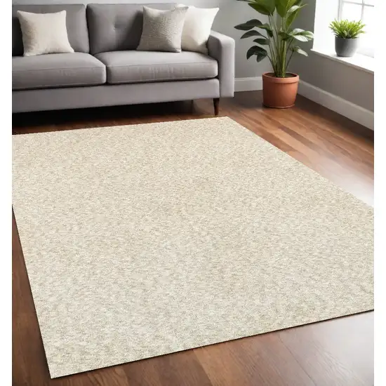 Modern Shag Ivory Indoor Area Rug Photo 1