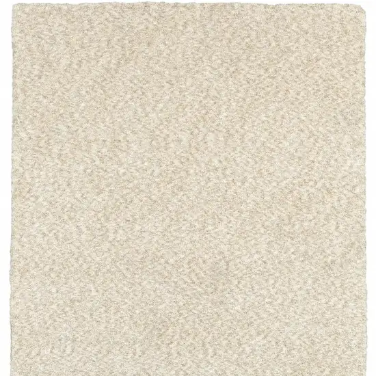 Modern Shag Ivory Indoor Area Rug Photo 5