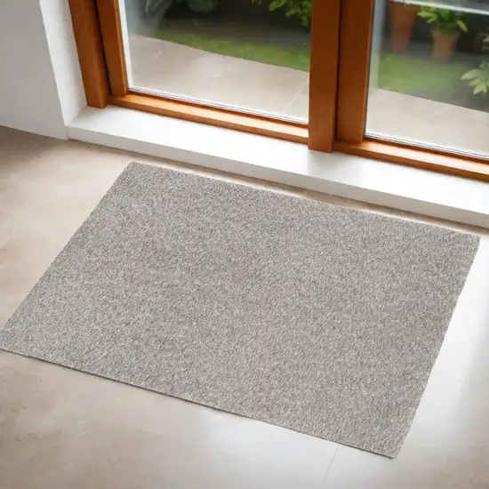 Modern Shaggy Soft Gray Indoor Area Rug Photo 1