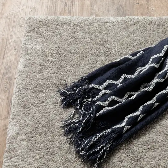 Modern Shaggy Soft Gray Indoor Area Rug Photo 3