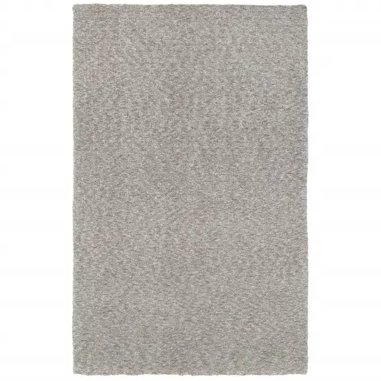 Modern Shaggy Soft Gray Indoor Area Rug Photo 5