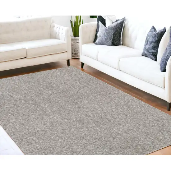 Modern Shaggy Soft Gray Indoor Area Rug Photo 1