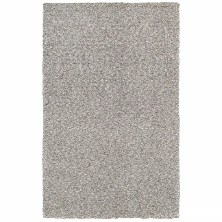 Modern Shaggy Soft Gray Indoor Area Rug Photo 1