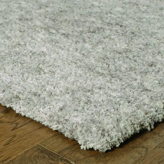 Modern Shaggy Soft Gray Indoor Area Rug Photo 2