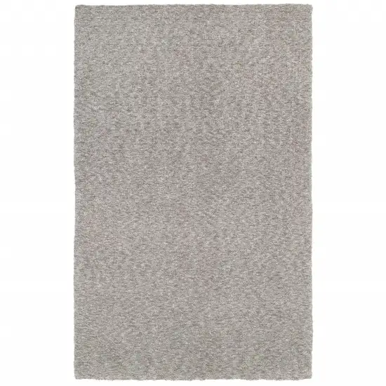 Modern Shaggy Soft Gray Indoor Area Rug Photo 1