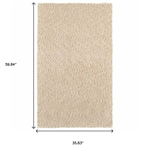 Modern Soft Tan Indoor Area Rug Photo 3