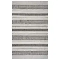 Photo of Monochrome Striped Indoor Outdoor Area Rug