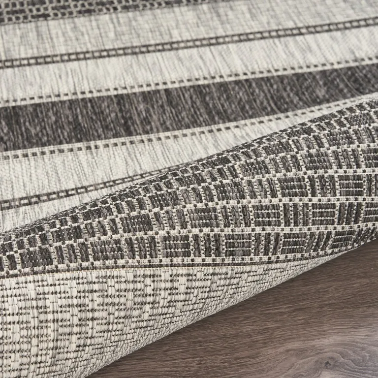 Monochrome Striped Indoor Outdoor Scatter Rug Photo 4