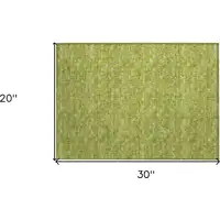 Photo of Moss Green Geometric Washable Non Skid Indoor Outdoor Area Rug