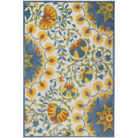 Multicolor Floral Indoor Outdoor Area Rug Photo 7