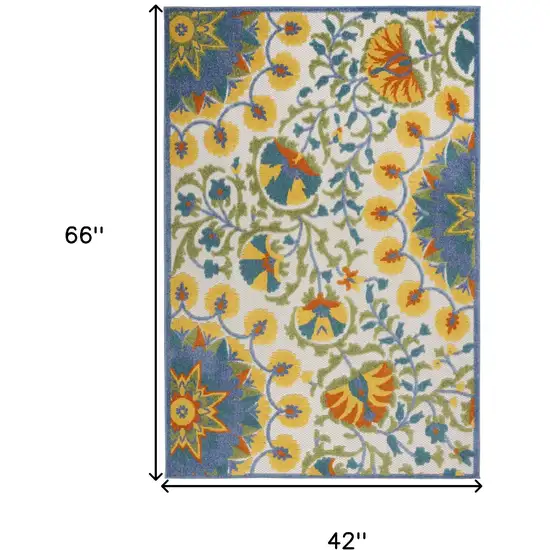 Multicolor Floral Indoor Outdoor Area Rug Photo 9