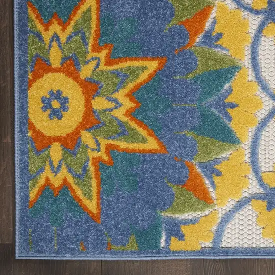 Multi Medallion Indoor Outdoor Area Rug Photo 5