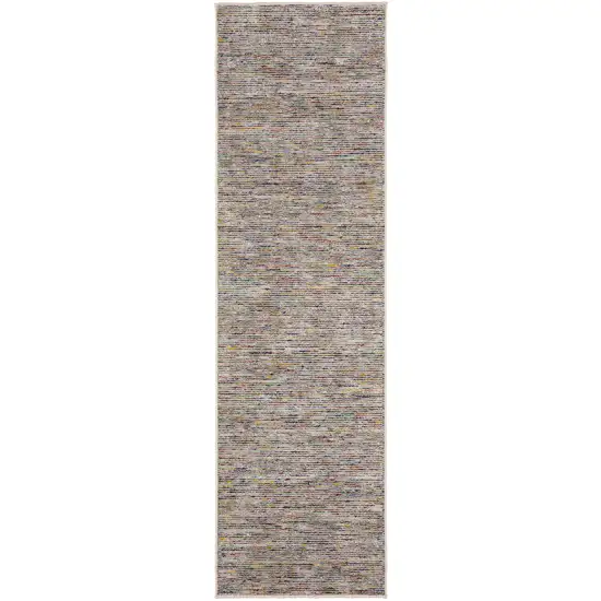 Multi-color Wool Hand Loomed Runner Rug Photo 1