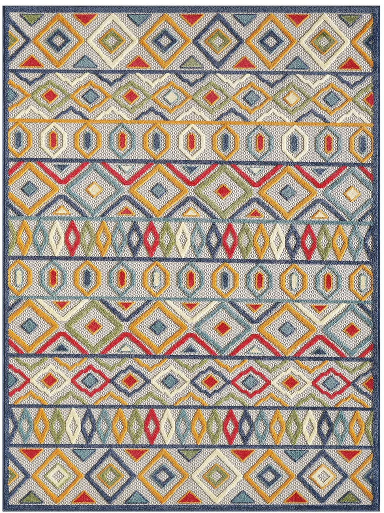 MultiAztec Pattern Indoor Outdoor Area Rug Photo 1