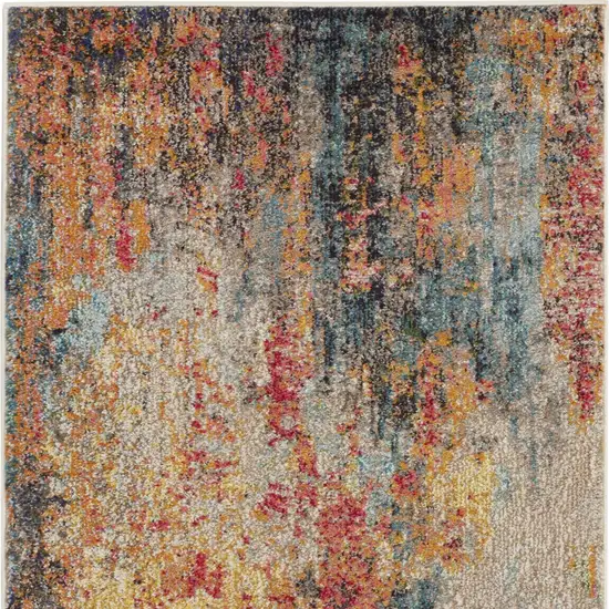 Multicolor Abstract Power Loom Non Skid Area Rug Photo 4