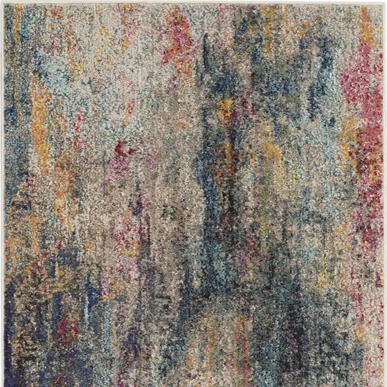 Multicolor Abstract Power Loom Non Skid Area Rug Photo 4