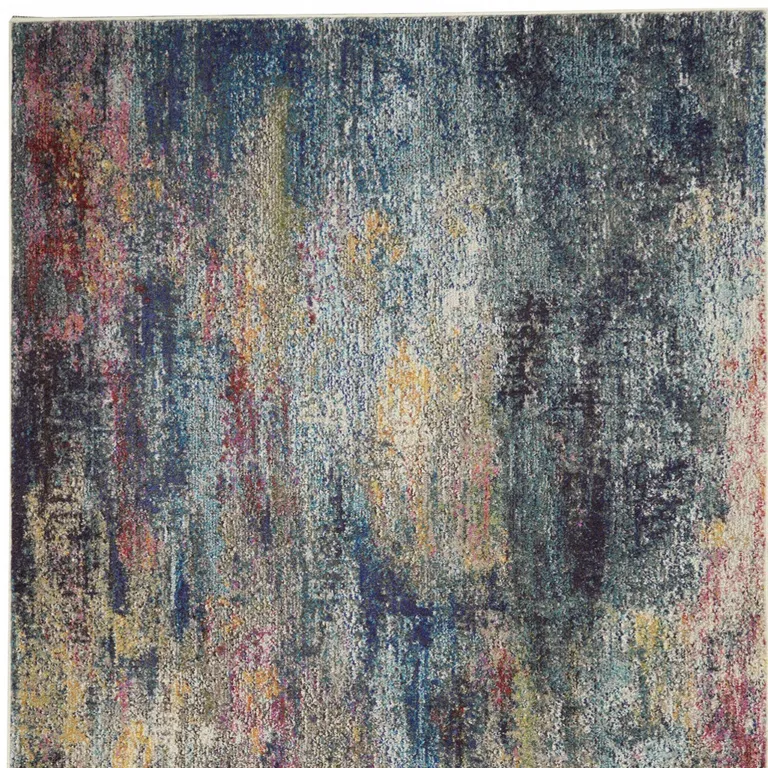 Multicolor Abstract Power Loom Non Skid Area Rug Photo 4