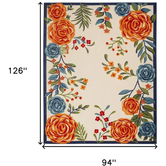 Multicolor Floral Stain Resistant Non Skid Area Rug Photo 5