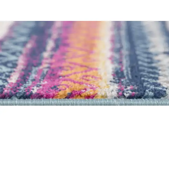 Multicolor Irregular Striped Area Rug Photo 9