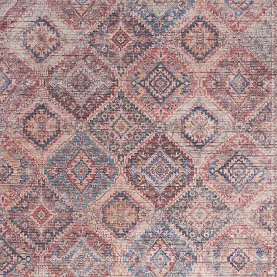 Multicolor Medallion Distressed Washable Area Rug Photo 3