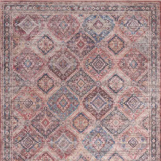 Multicolor Medallion Distressed Washable Area Rug Photo 4