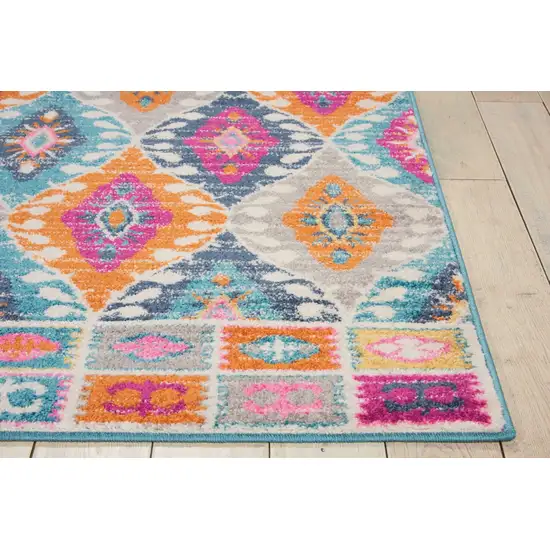 Multicolor Ogee Pattern Area Rug Photo 5