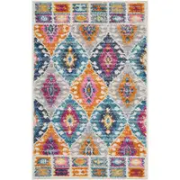 Photo of Multicolor Ogee Pattern Scatter Rug