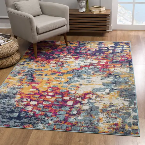 Multicolored Abstract Painting Area Rug Photo 7