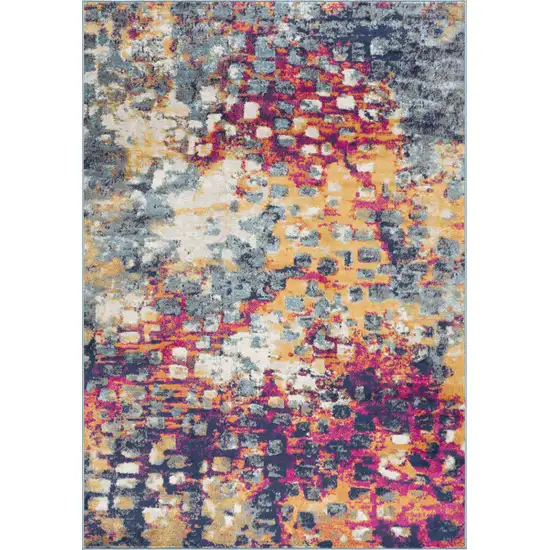 Multicolored Abstract Painting Area Rug Photo 3