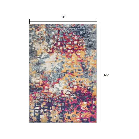 Multicolored Abstract Painting Area Rug Photo 1