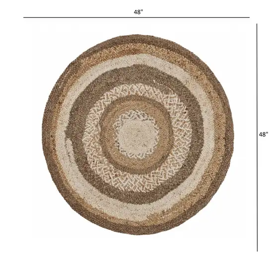 Multicolored Concentric Boutique Jute Rug Photo 8