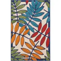 Photo of Multicolored Leaves Indoor Outdoor Area Rug