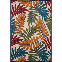 Photo of Multicolored Leaves Indoor Outdoor Area Rug