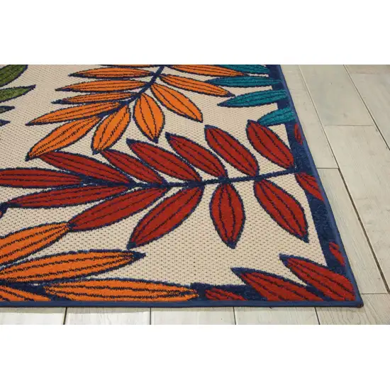 Multicolored Leaves Indoor Outdoor Area Rug Photo 5