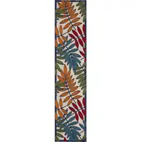 Photo of Multicolored Leaves Indoor Outdoor Runner Rug