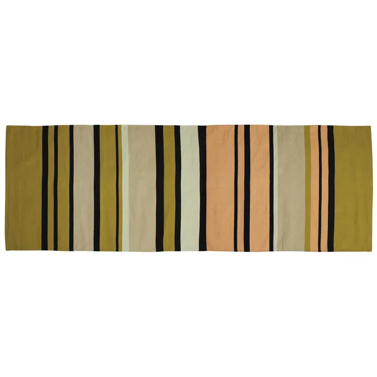 Multicolored Stripes Runner Rug Photo 1