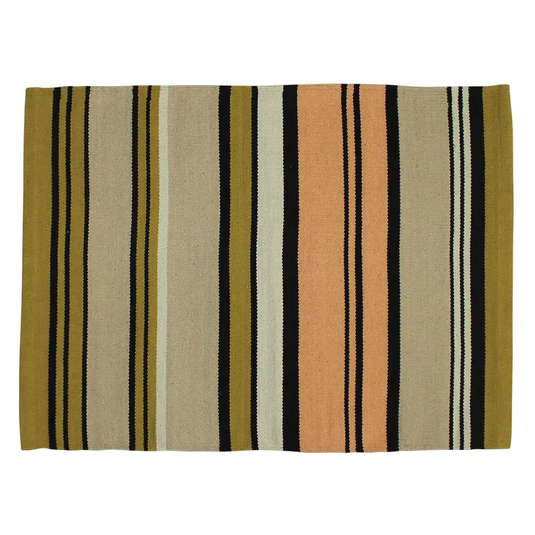 Multicolored Stripes Scatter Rug Photo 1