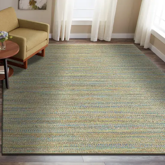 Multitoned Braided Jute Area Rug Photo 4