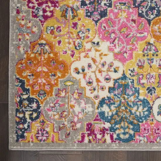 Muted Brights Floral Diamond Area Rug Photo 2