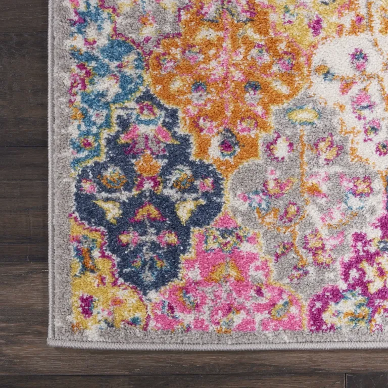 Muted Brights Floral Diamond Scatter Rug Photo 3