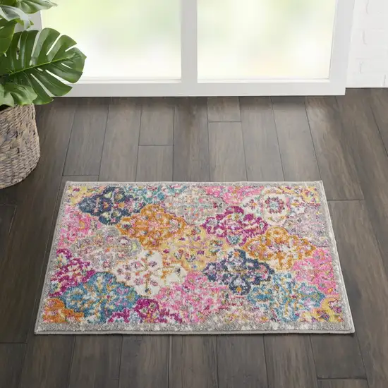 Muted Brights Floral Diamond Scatter Rug Photo 5