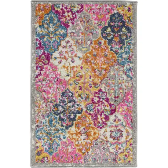 Muted Brights Floral Diamond Scatter Rug Photo 1