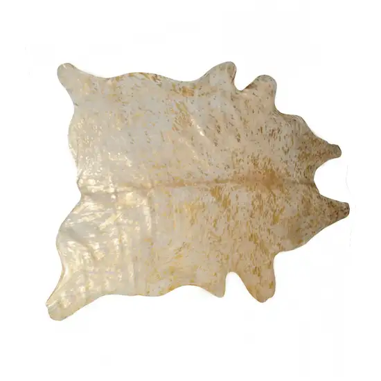 Natural And Gold Cowhide - Area Rug Photo 1