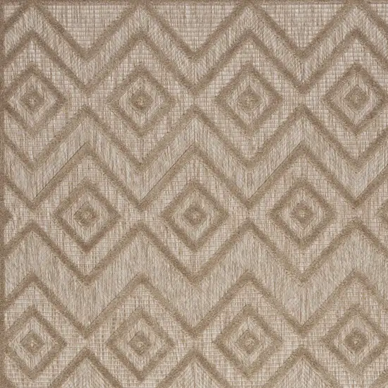 Natural Beige Argyle Indoor Outdoor Area Rug Photo 3