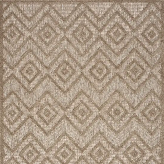 Natural Beige Argyle Indoor Outdoor Area Rug Photo 4